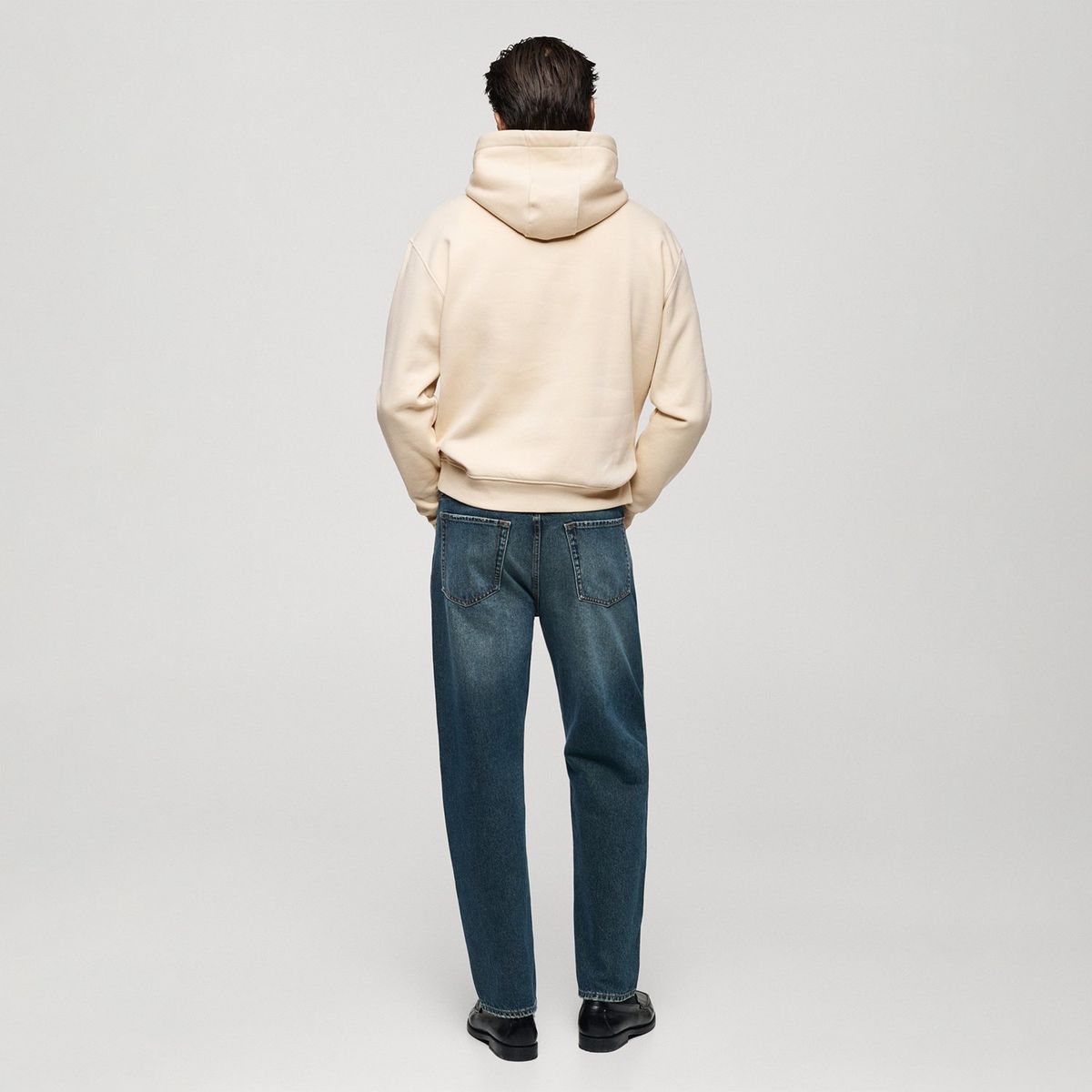 MANGO - Hoodie Hombre con Estampado de Algodón Mango