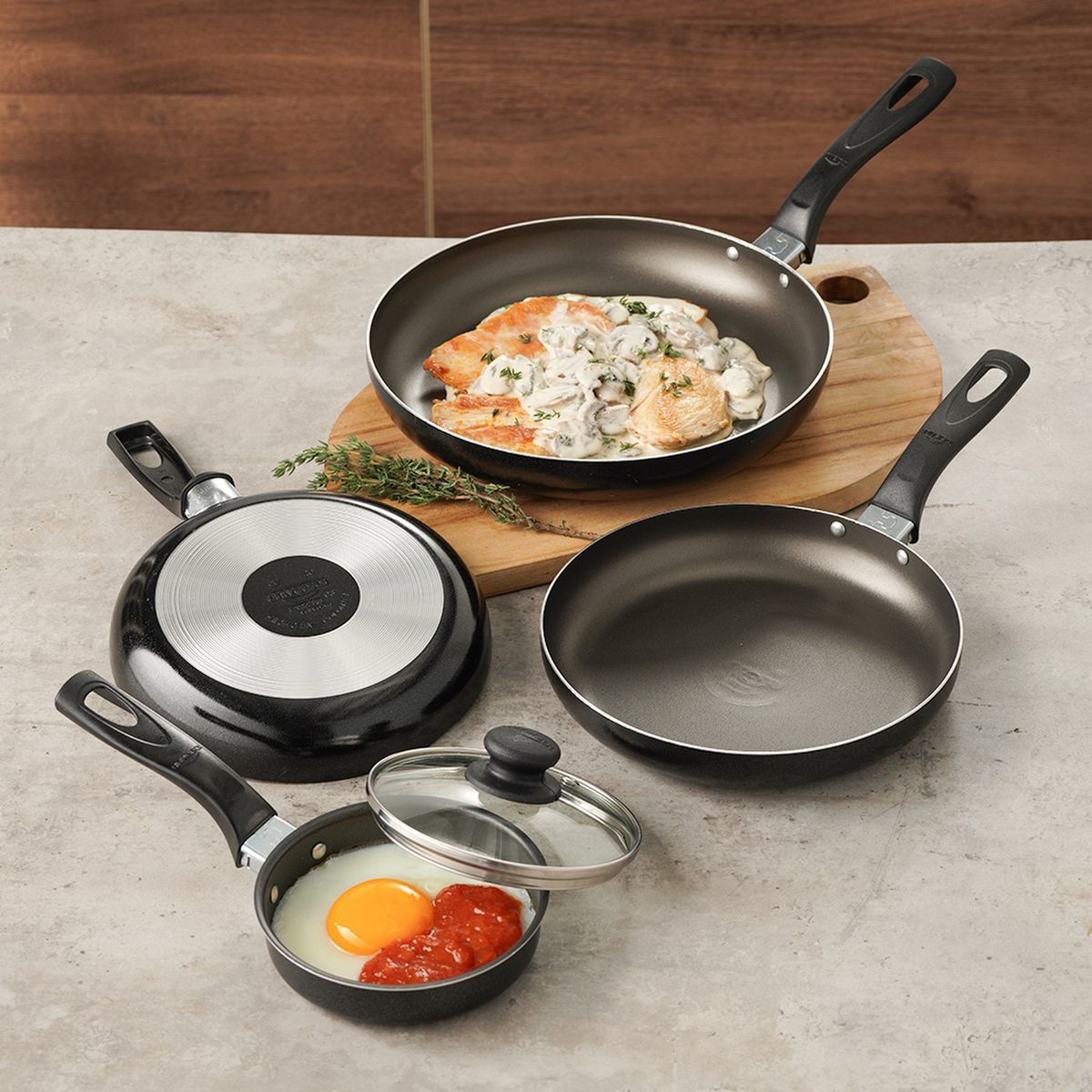 UNIVERSAL - Set x4 Sartenes Universal Aluminio