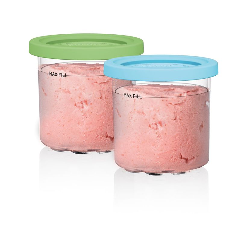 NINJA - Accesorio Ninja Vasos CREAMi X2 XSKPLID2CD compatibles con máquinas de helados CREAMi serie NC300, NC301 y NC299AMZ 0,47 lt