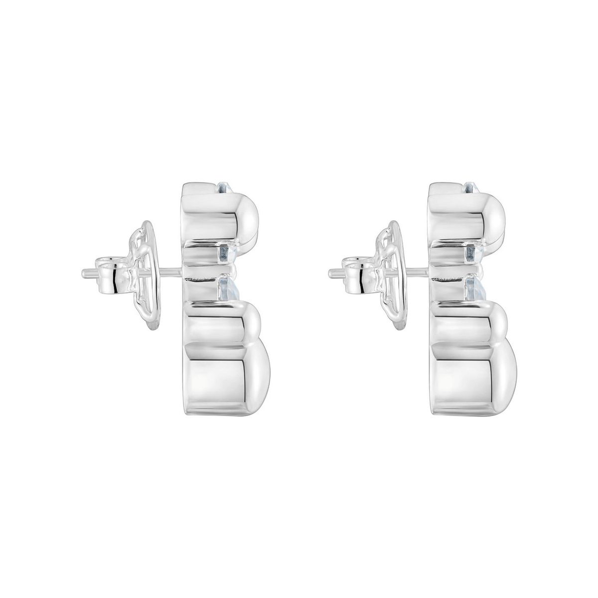 TOUS - Aretes motivo oso de plata y cuarzo cristal de roca 23 mm Color Bear