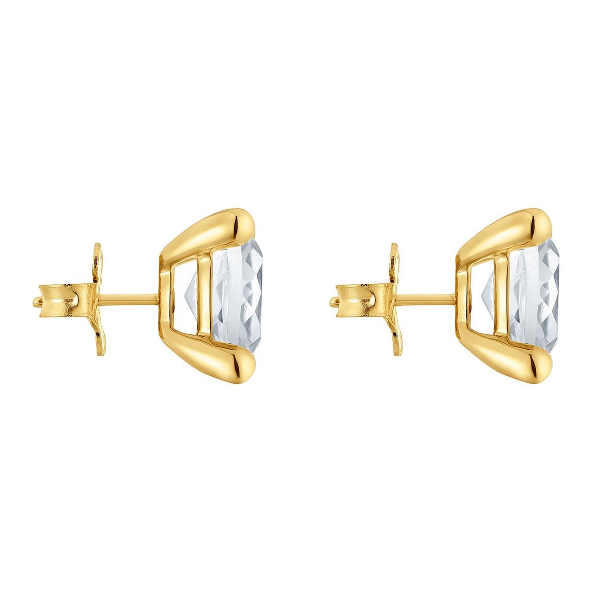 TOUS - Aretes con baño de oro 18 kt sobre plata y cuarzo cristal de roca Color White
