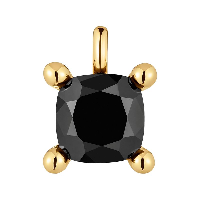 TOUS - Dije pequeño con baño de oro 18 kt sobre plata y ónix Color Black