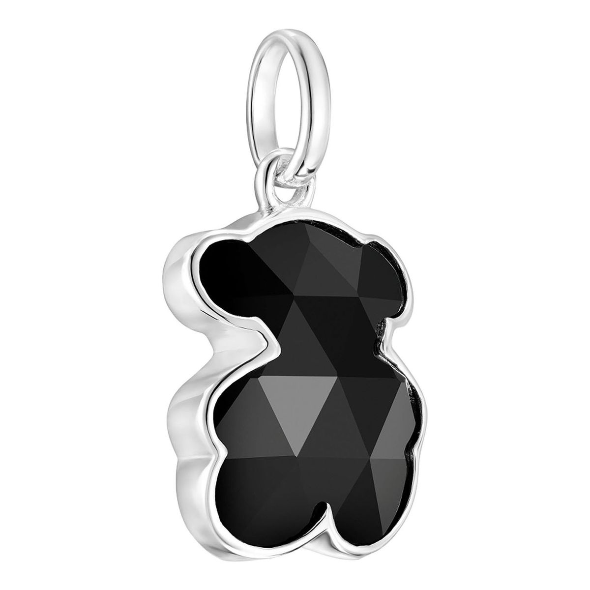 TOUS - Dije pequeño de plata y motivo oso en ónix Icon Color