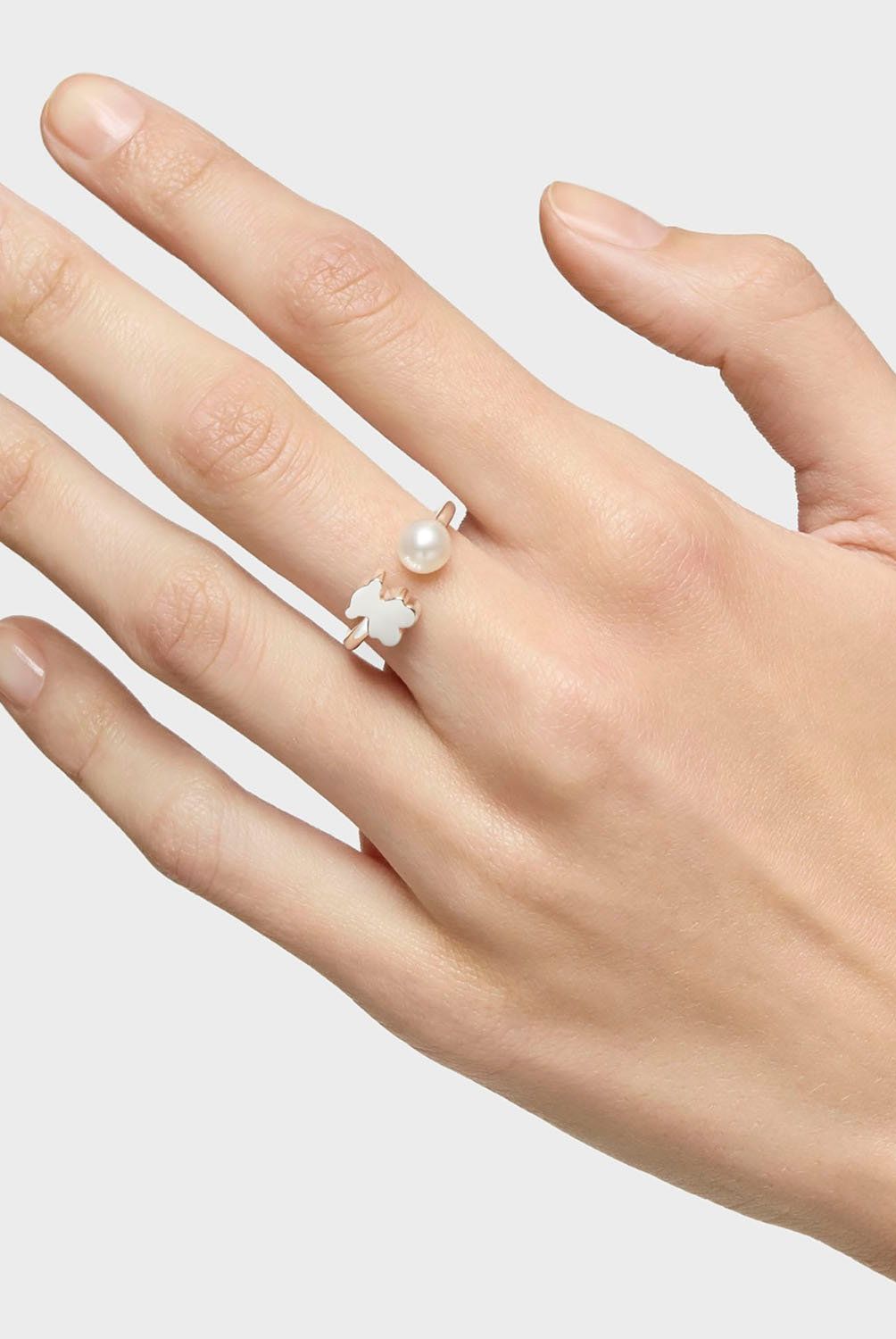 Anillo Perla Anillos Tous Para NiÃ±as Anillo De Plata Con Perlas