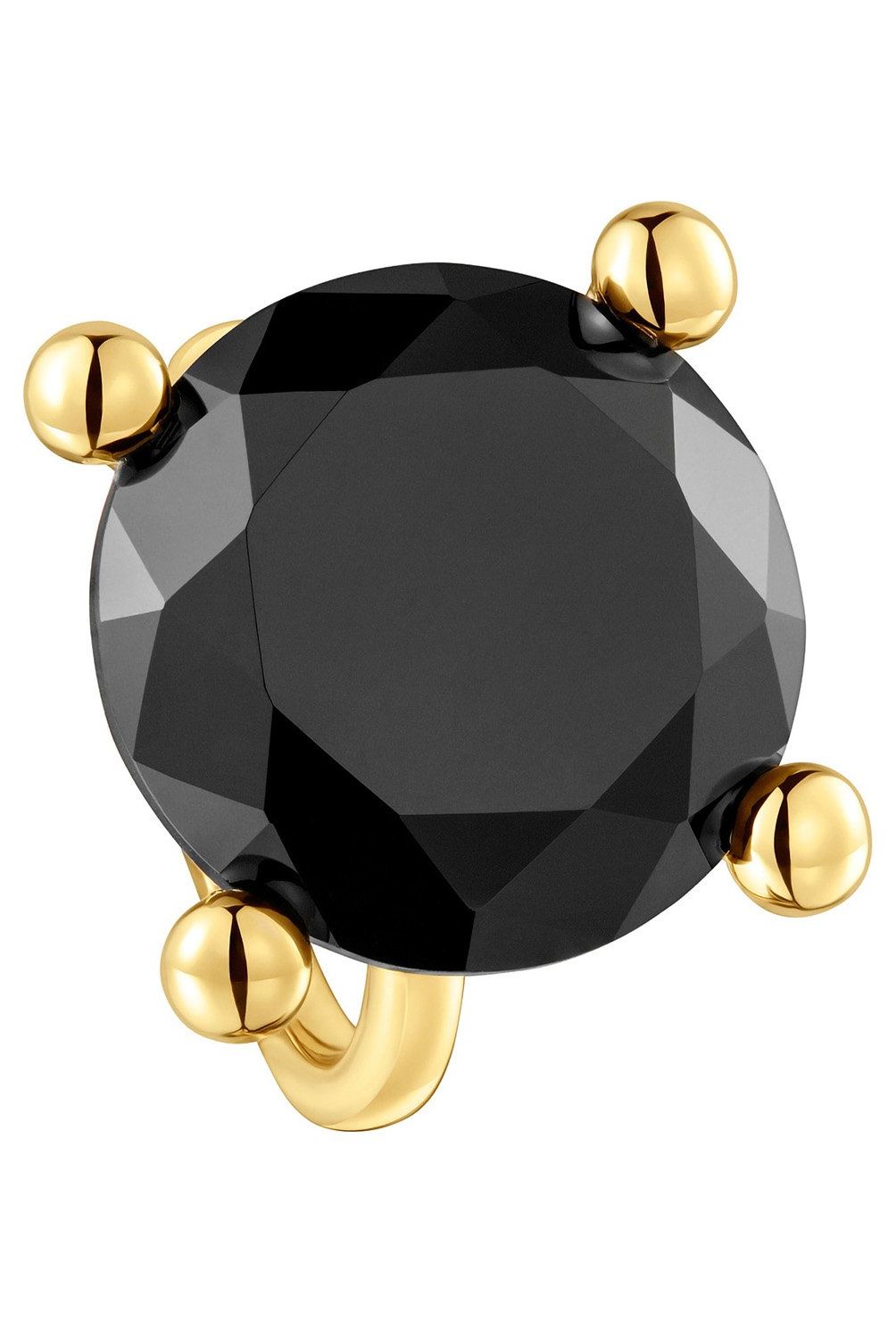 TOUS - Anillo grande con baño de oro 18 kt sobre plata y ónix Color Black