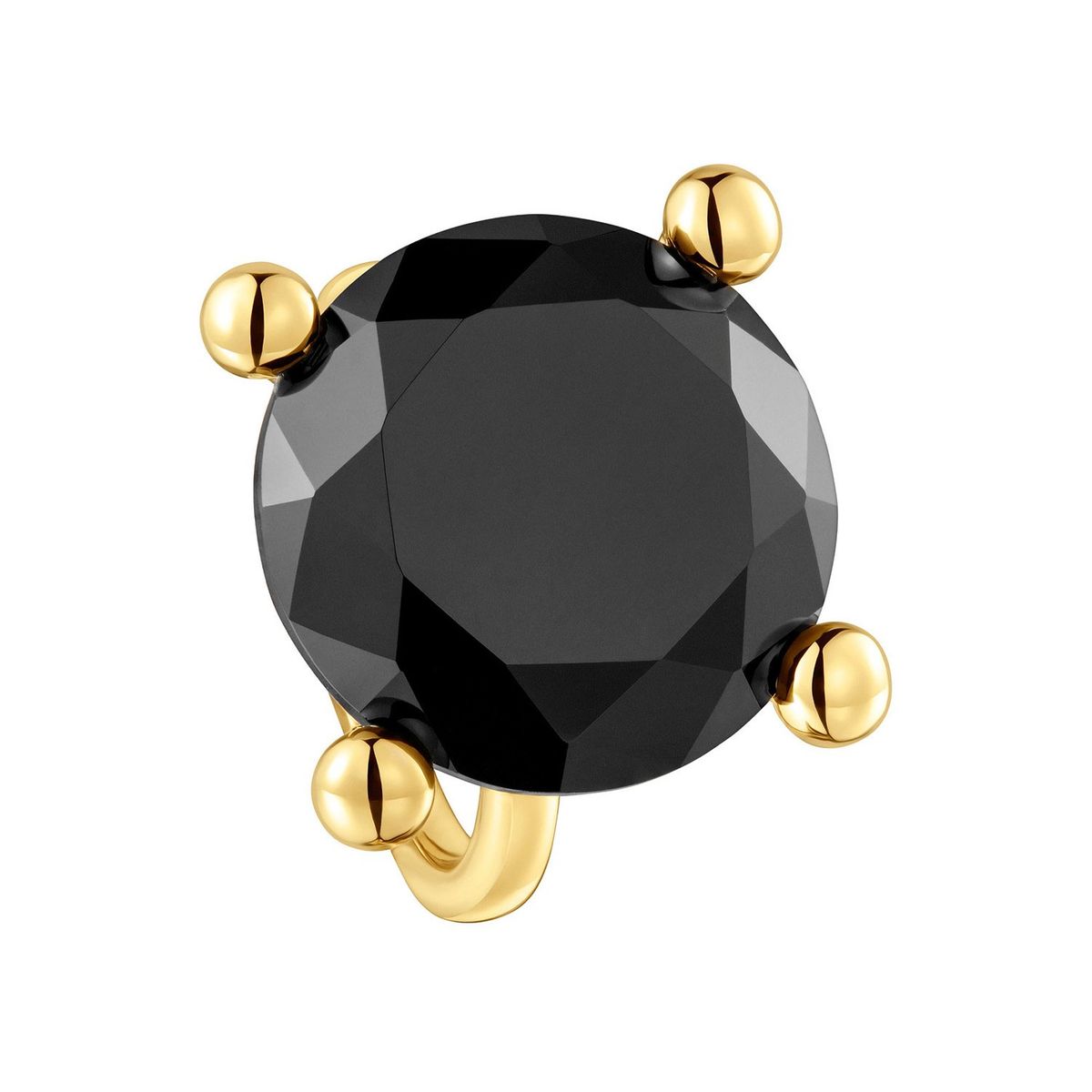 TOUS - Anillo grande con baño de oro 18 kt sobre plata y ónix Color Black