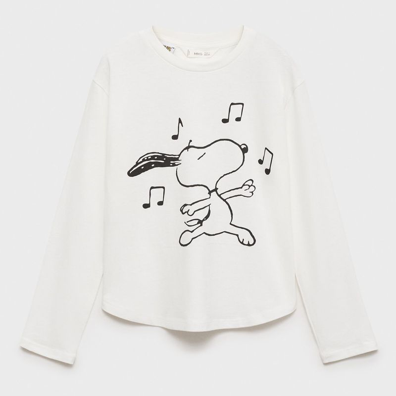 MANGO - Camiseta Niño Manga corta de Algodón Snoopy Mango
