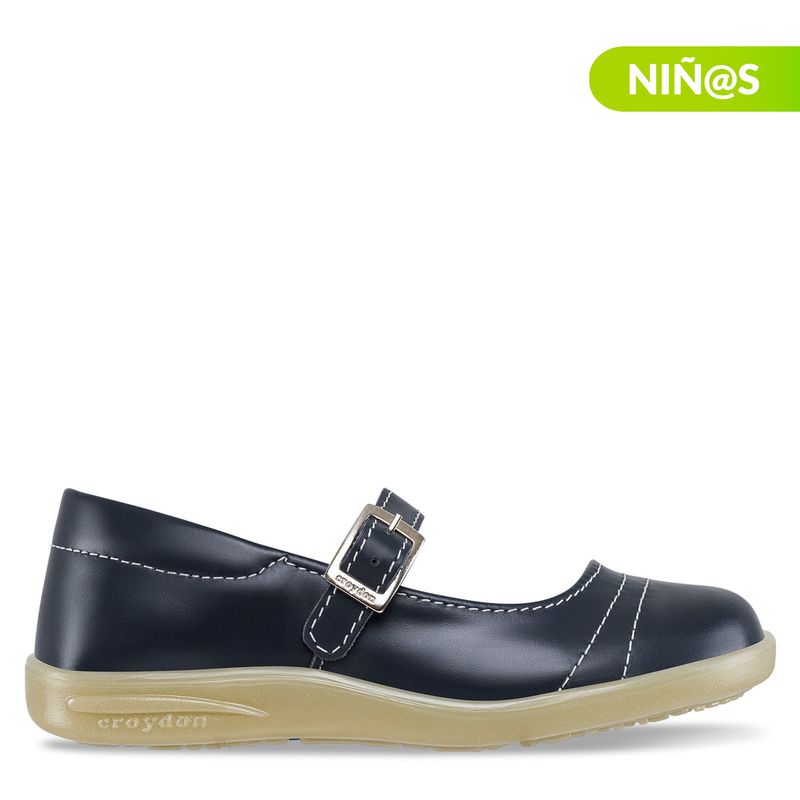 CROYDON - Zapatos Escolares Azul Oscuro con hebilla para colegio Croydon Niña 