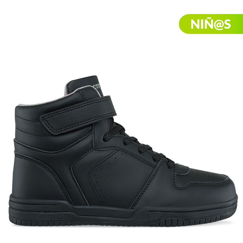 CROYDON - Tenis Negros Escolares Croydon Unisex niño con Velcro color Negro 
