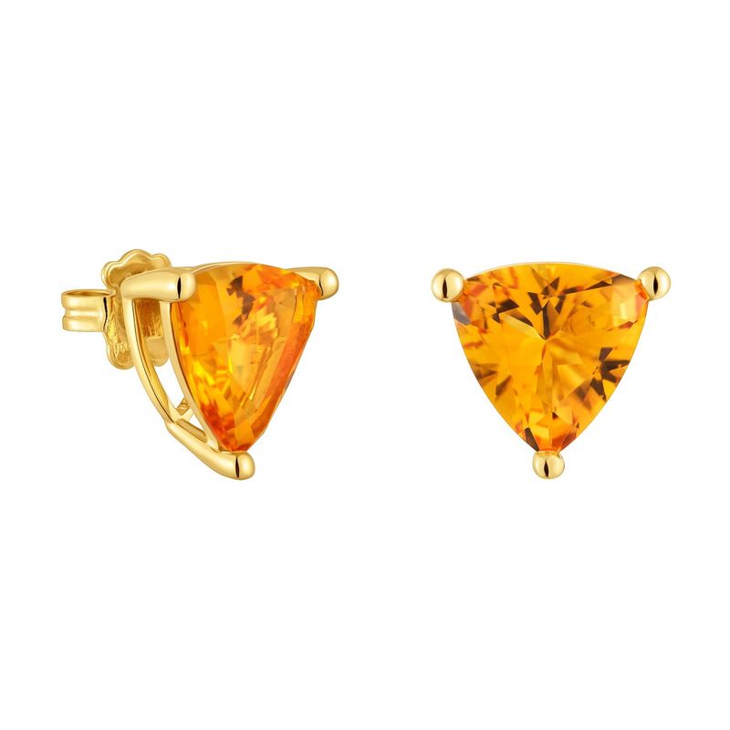 TOUS - Aretes con baño de oro 18 kt sobre plata y citrino creado en laboratorio TOUS Color Lab