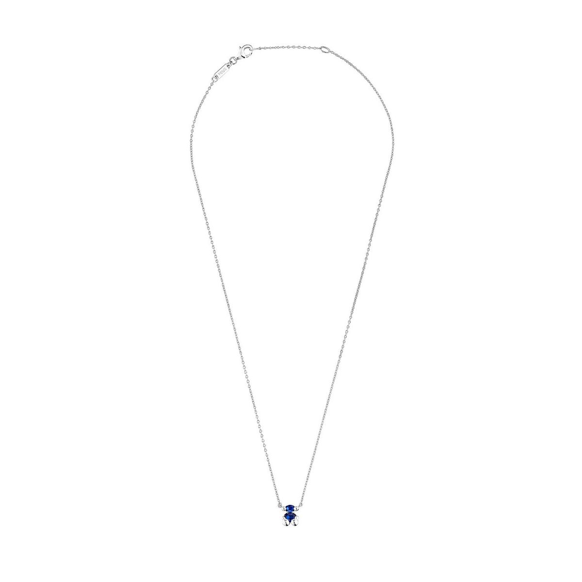 TOUS - Pulsera cadena motivo oso con baño de oro 18 kt sobre plata y espinela verde creada en laboratorio 8 mm Color Bear LGG