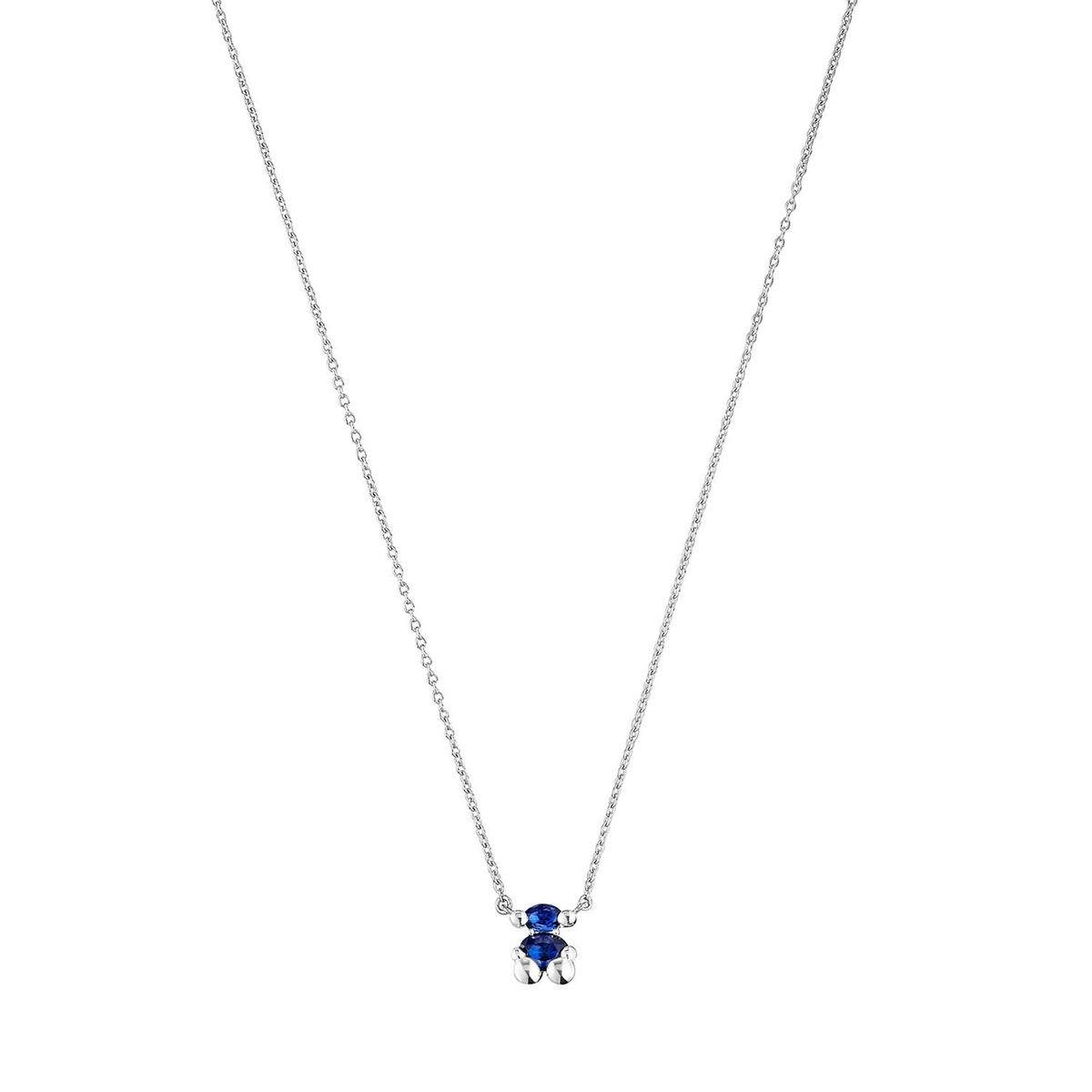 TOUS - Pulsera cadena motivo oso con baño de oro 18 kt sobre plata y espinela verde creada en laboratorio 8 mm Color Bear LGG