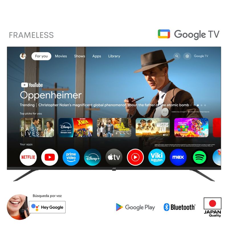JVC - Televisor JVC | 65 pulgadas LED 4K UHD | LT-65KM548