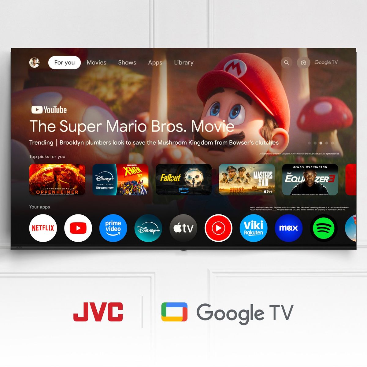 JVC - Televisor QLED JVC 75 pulgadas DVBT QLED 4K UHD Google TV Chromecast Bluetooth ,HDR
