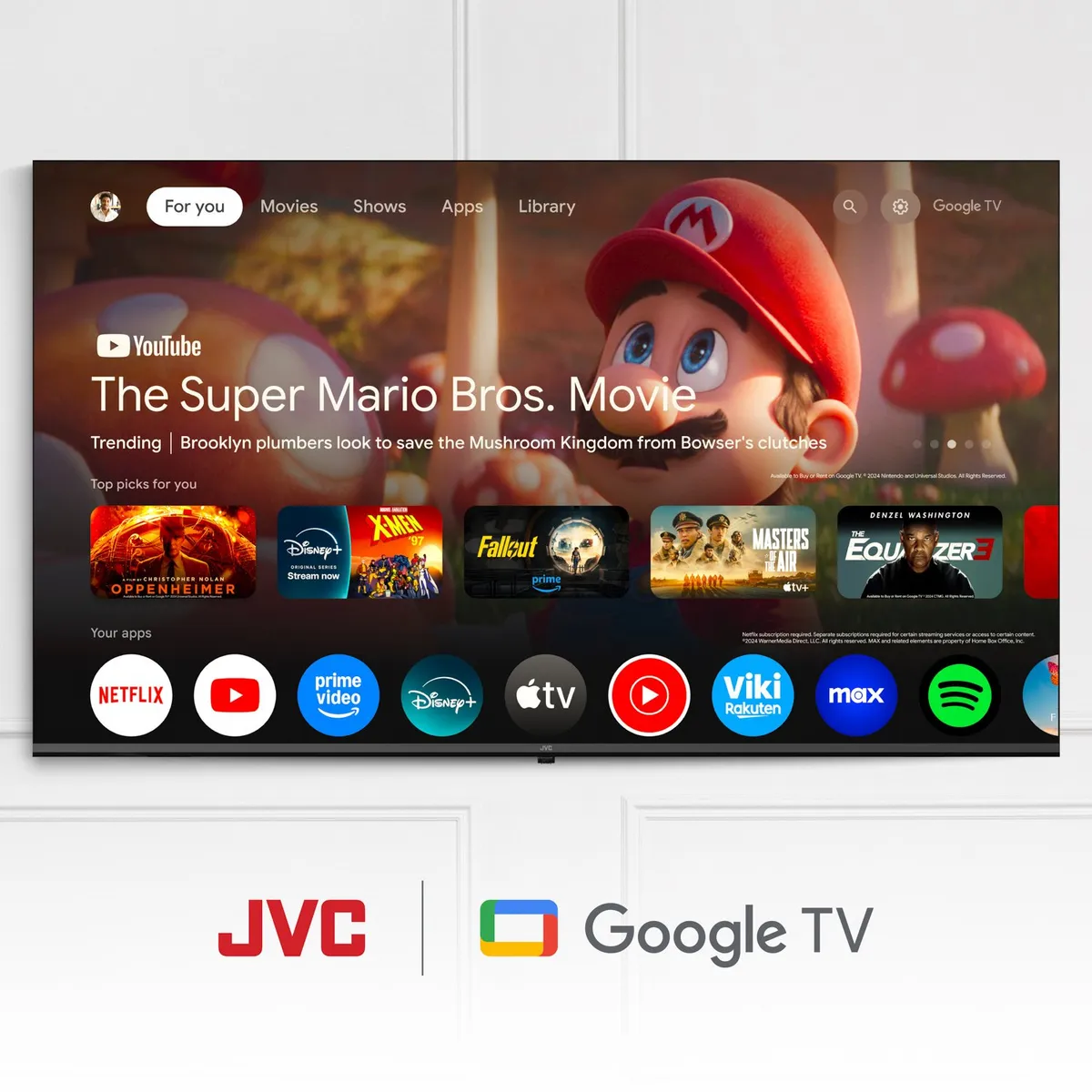 JVC - Televisor LED JVC 70 pulgadas Frameless Multituner 4K UHD HDR  Google TV OS