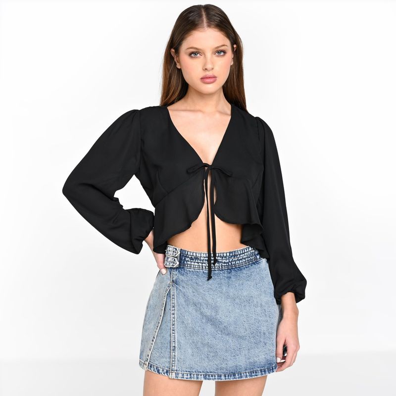 DENIMLAB - Blusa Mujer Manga larga Denimlab