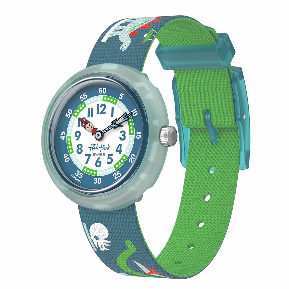 SWATCH - Reloj Flik Flak Niño LIVING HISTORY. Reloj Plástico Azul ZFBNP229