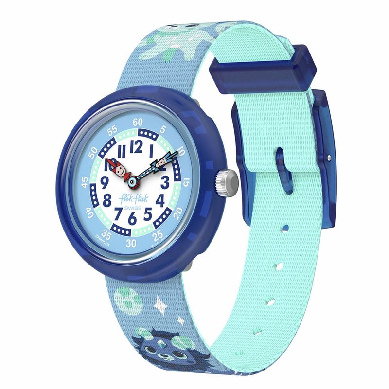 SWATCH - Reloj Flik Flak Niño COSMICLION. Reloj Plástico Azul ZFBNP234