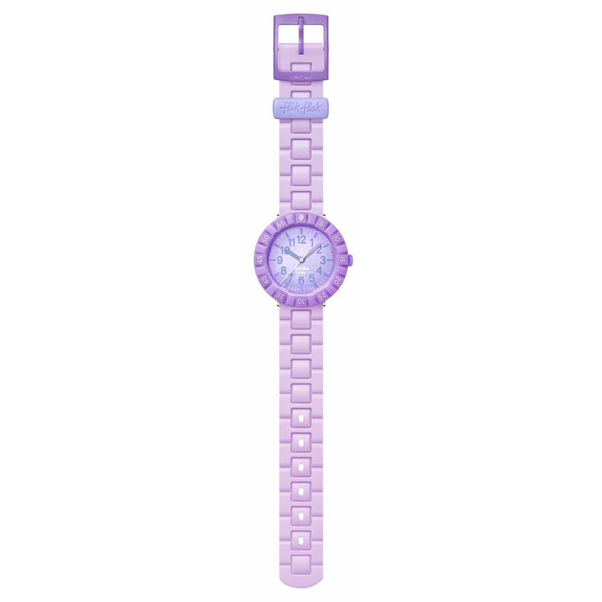 SWATCH - Reloj Flik Flak Niña LAVENDOLOGY. Reloj Silicona Púrpura ZFCSP127