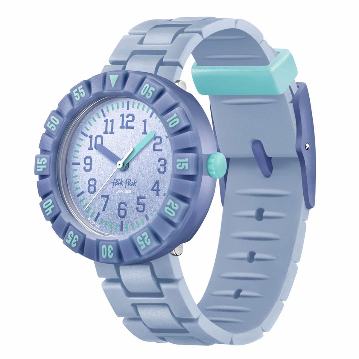 SWATCH - Reloj Flik Flak Niño DENIMOLOGY. Reloj Silicona Azul ZFCSP128