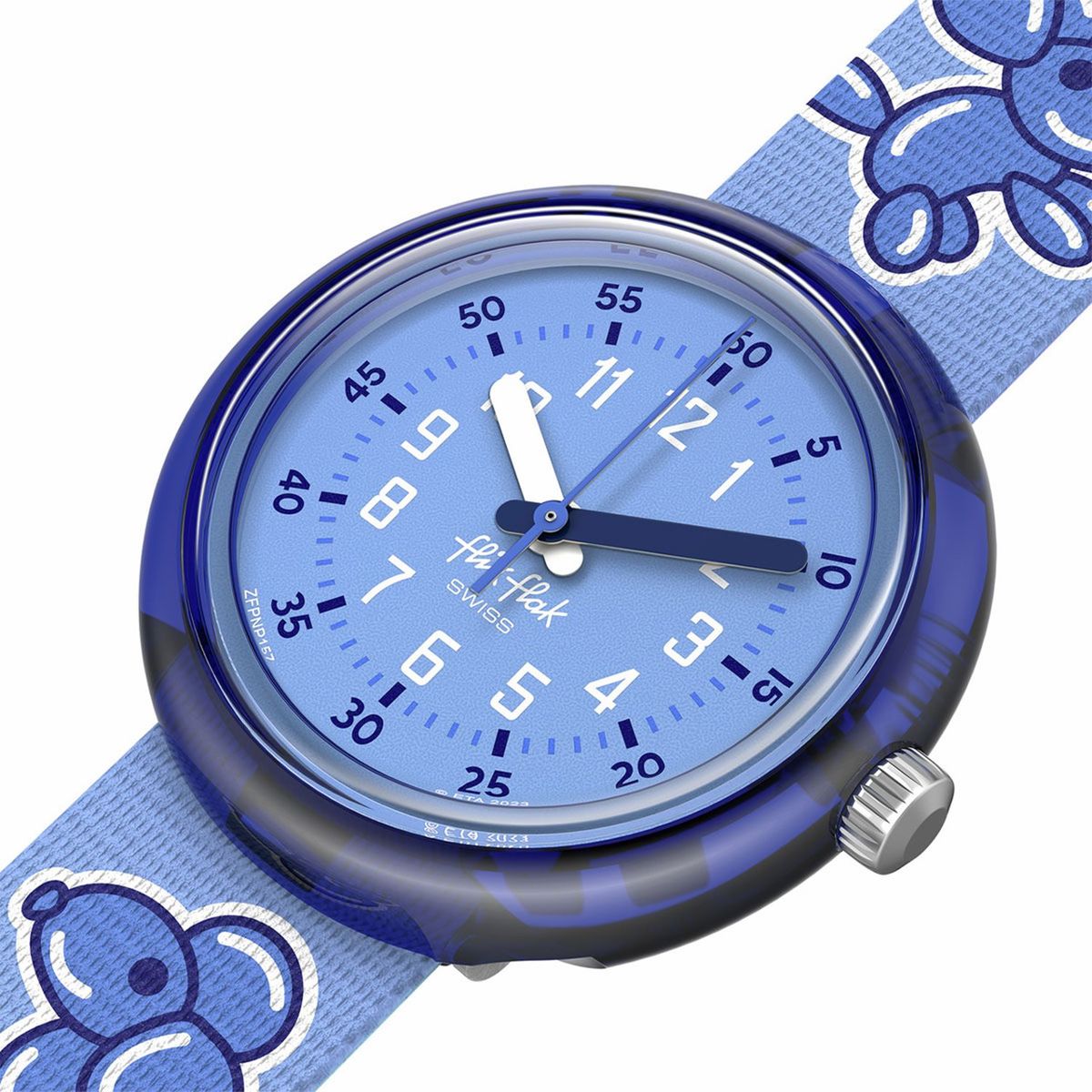 SWATCH - Reloj Flik Flak Niño AIRNIMALS. Reloj Plástico Azul ZFPNP157