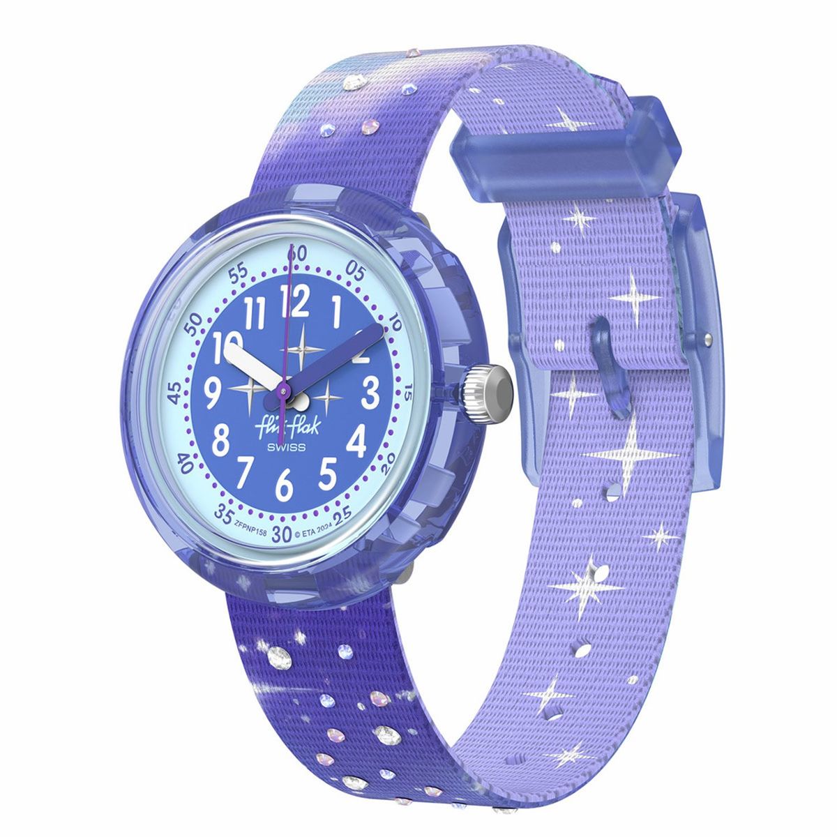 SWATCH - Reloj Flik Flak Niña MYSTIC CLOUDS. Reloj Plástico Azul ZFPNP158