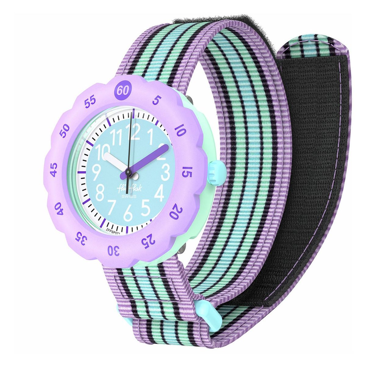 SWATCH - Reloj Flik Flak Niña LOOP IN PASTEL. Reloj Plástico Azul ZFPSP071