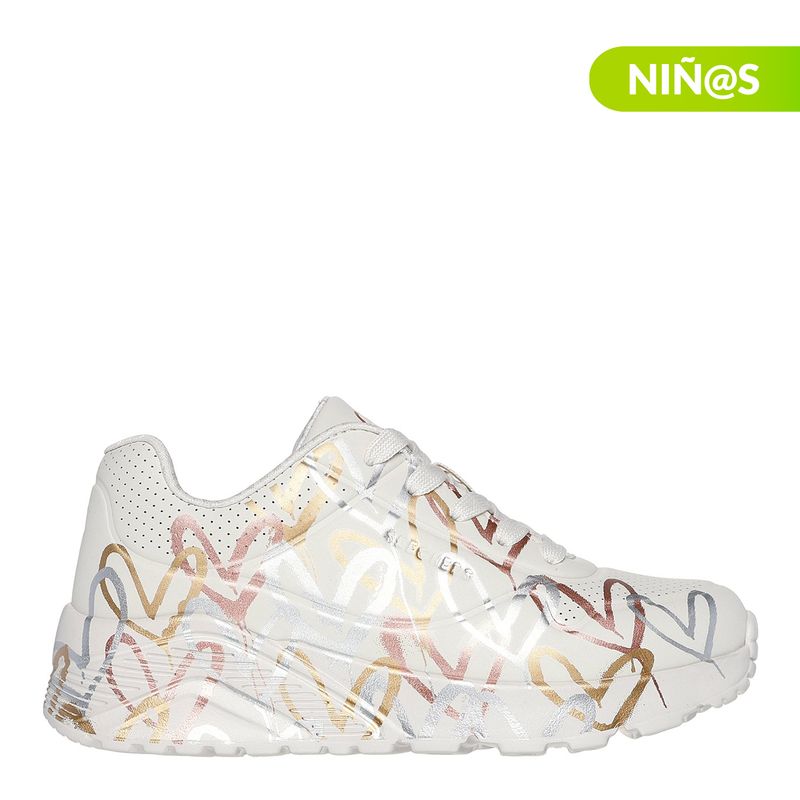 SKECHERS - Tenis moda Skechers Uno Lite Metallic Love Niña 