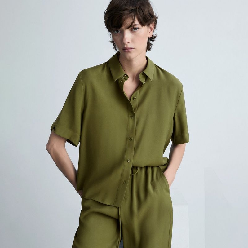 MANGO - Camisa Mujer Manga corta MANGO