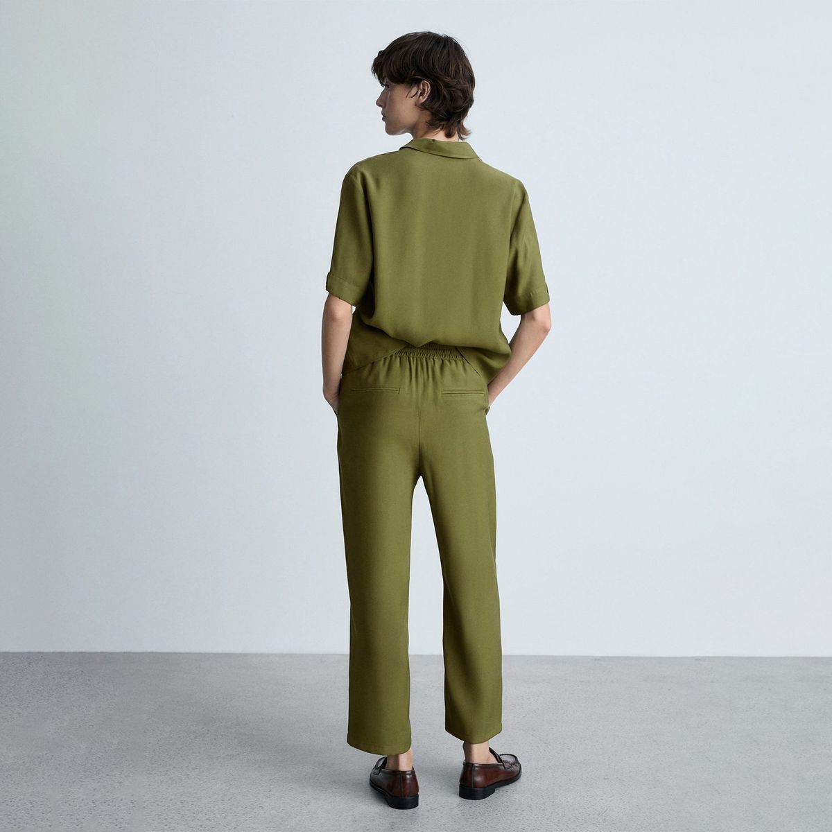 MANGO - Pantalón Recto Mujer Tiro medio MANGO