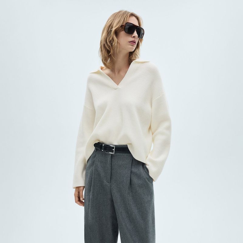 MANGO - Saco Mujer Tejido MANGO