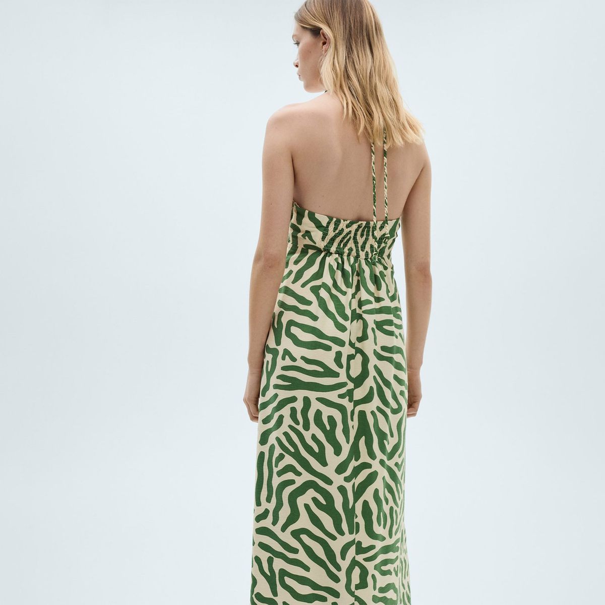 MANGO - Vestido Mujer Medio con Estampado MANGO