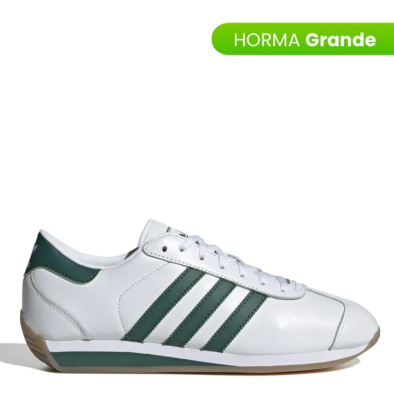 ADIDAS ORIGINALS - Tenis Adidas Originals Moda Country II Hombre Blanco Horma Grande