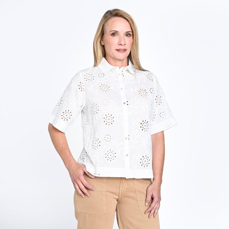 APOLOGY - Camisa Mujer Manga corta de Algodón Apology