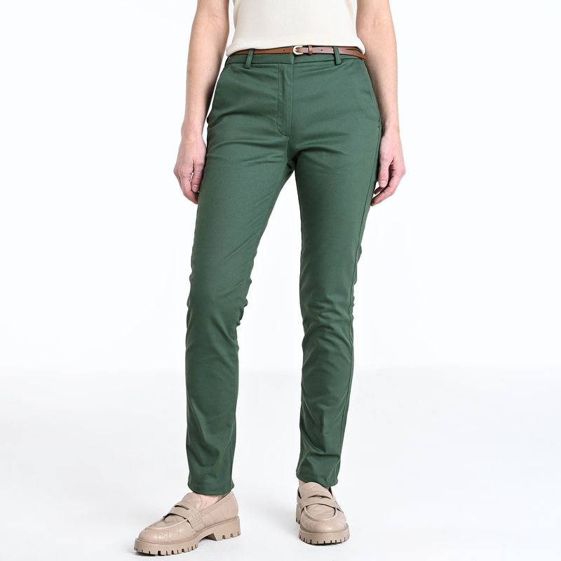 BASEMENT - Pantalón Recto Mujer Tiro medio Basement