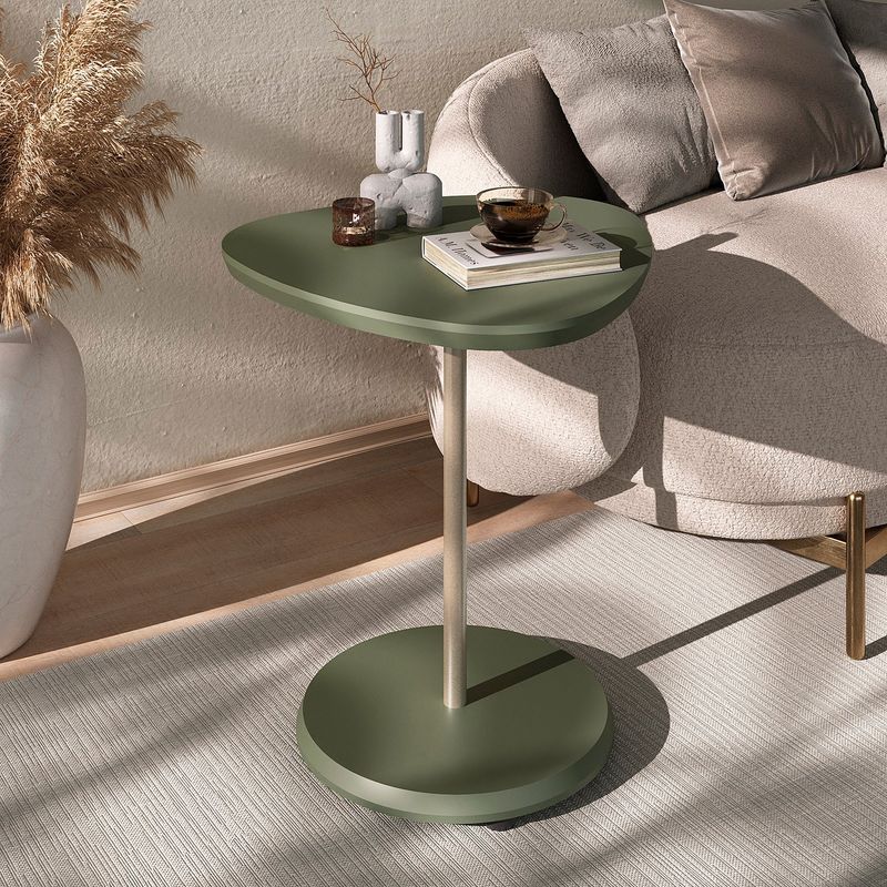 BERTOLINI - Mesa Auxiliar Moderna Semi-redonda 54 x 45 x 45 cm Bertolini
