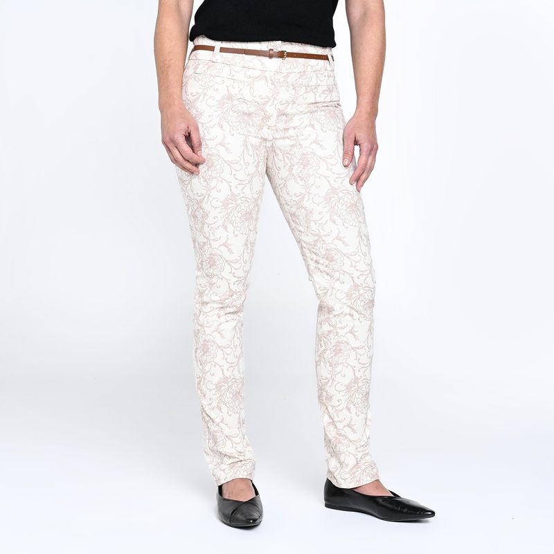 APOLOGY - Pantalón Slim Mujer Tiro medio Estampado Apology