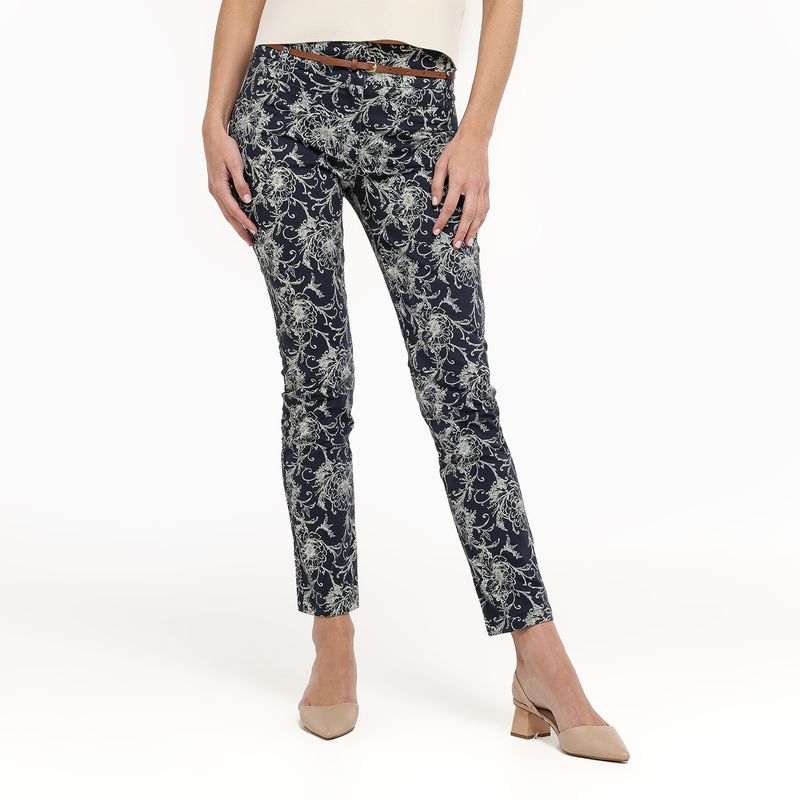 APOLOGY - Pantalón Slim Mujer Tiro medio Estampado Apology