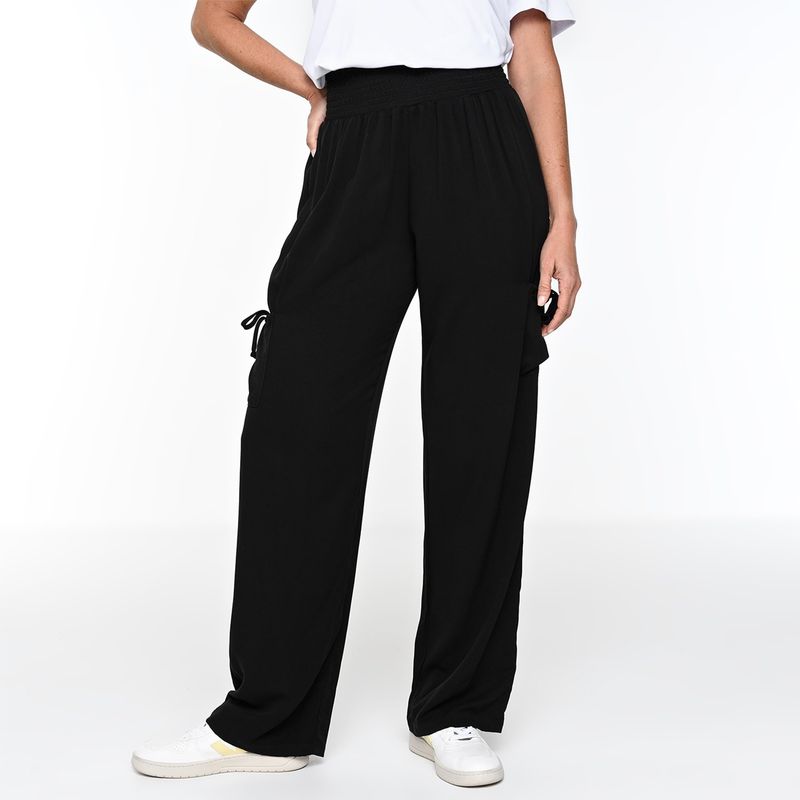 SOUTHLAND - Pantalón Wide leg Mujer Tiro alto Southland