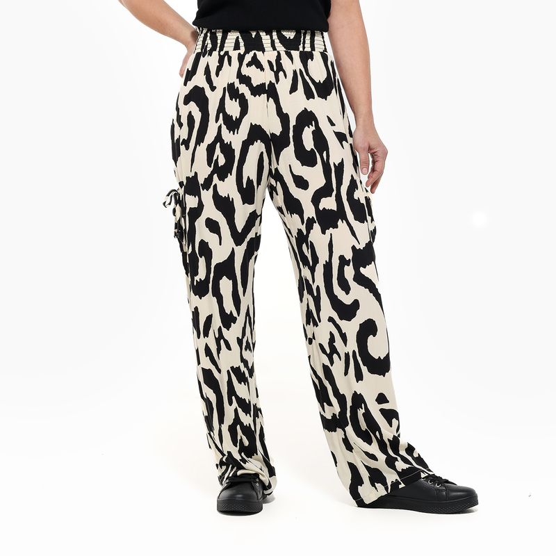 SOUTHLAND - Pantalón Wide leg Mujer Tiro alto Southland