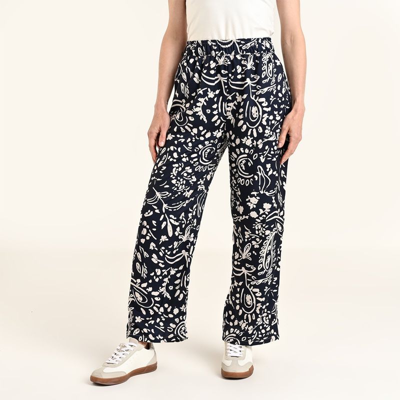 NEWPORT - Pantalón Recto Mujer Tiro alto Newport