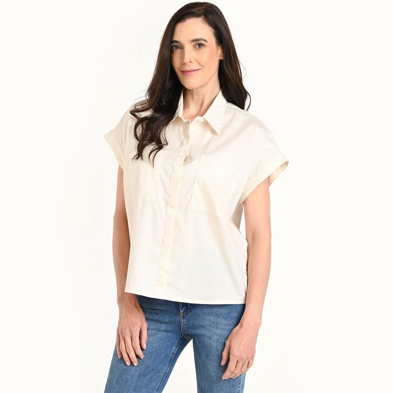 NEWPORT - Camisa Mujer Manga corta de Algodón Newport