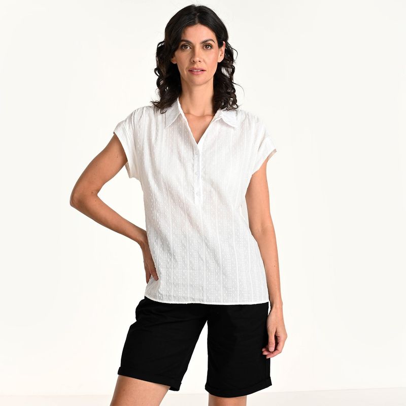 NEWPORT - Camisa Mujer Manga corta de Algodón Newport