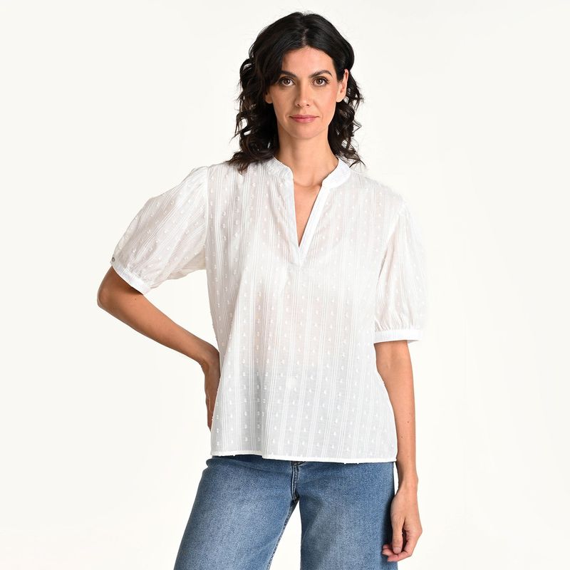 NEWPORT - Camisa Mujer Manga 3/4 de Algodón Newport