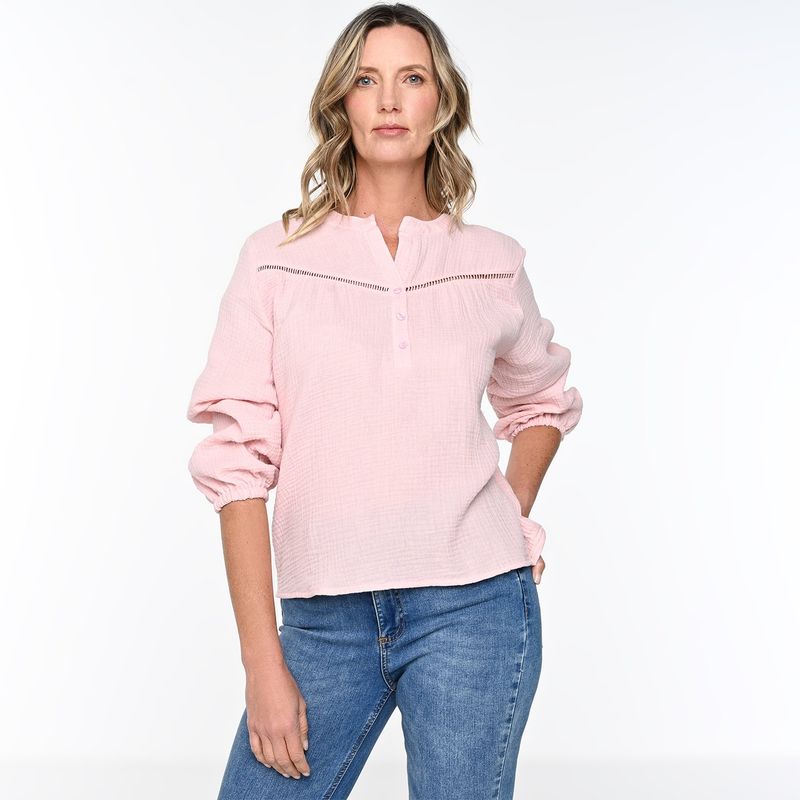 NEWPORT - Camisa Mujer Manga larga de Algodón Newport