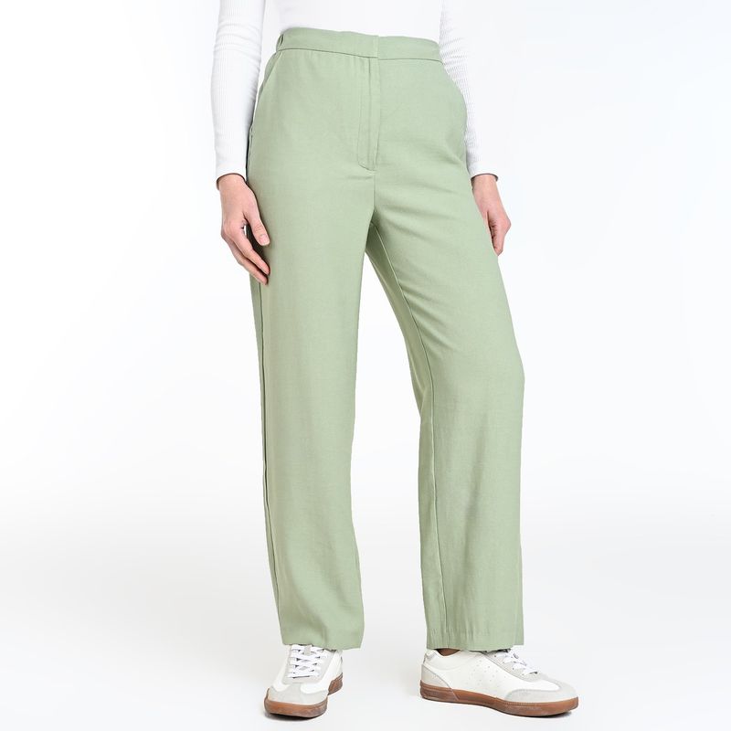 NEWPORT - Pantalón Recto Mujer Tiro alto Newport