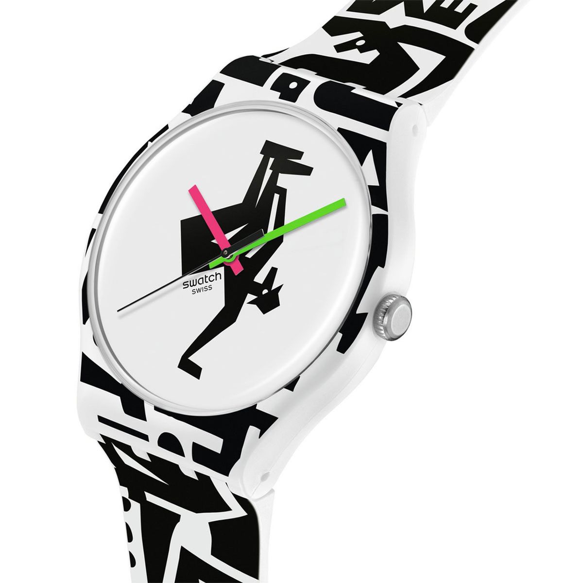 SWATCH - Reloj Swatch Unisex FREEZE TIME. Reloj Silicona Blanco SO29Z147