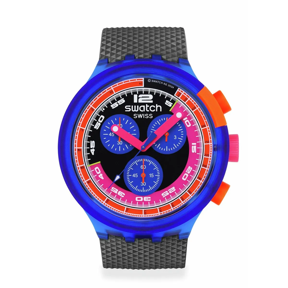 SWATCH - Reloj Swatch Unisex NEON PARTY TO THE MAX. Reloj Plástico Negro SB06N102