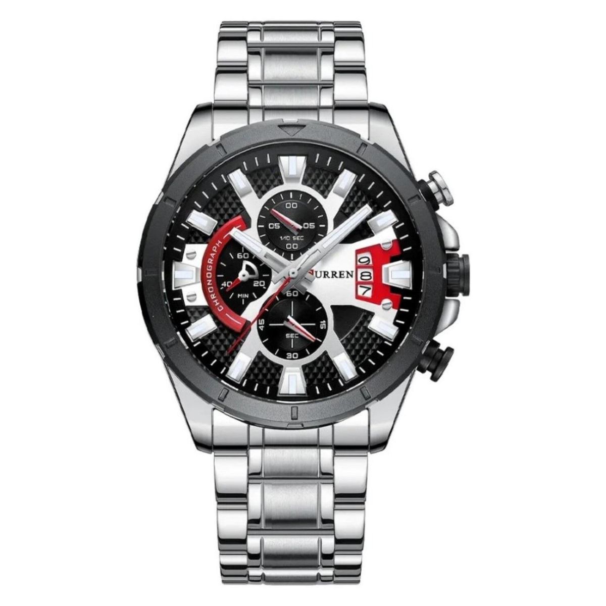 CURREN - Reloj Curren Hombre KREd41901 . Reloj Análogo Acero Inoxidable Plateado
