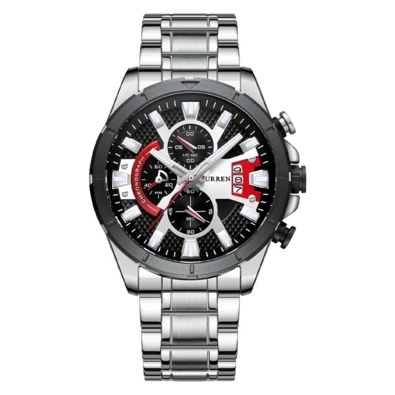CURREN - Reloj Curren Hombre KREd41901 . Reloj Análogo Acero Inoxidable Plateado
